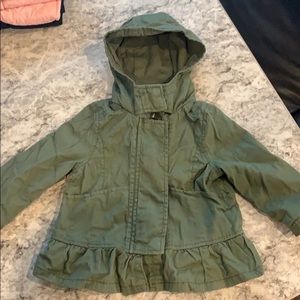 Green military jacket